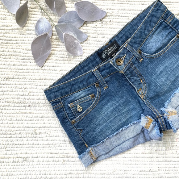 Volcom Pants - Volcom light blue shortie Jean shorts B-012